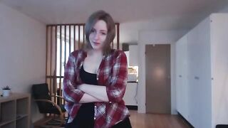 A beautiful and sexy babe plays with a big dildo, moaning with pleasure