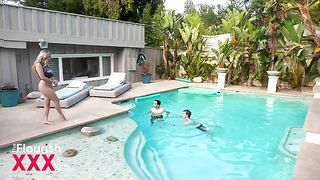 Ricky Spanish is having a pool party with his stepmom, Blake