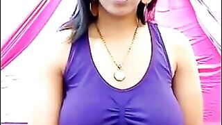 Braless and excited, her nipples stand out through her T-shirt