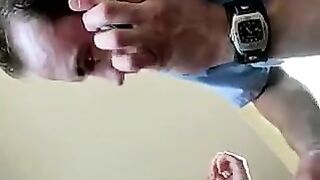 Fisting anal sex with a girl using a mobile phone and remote control