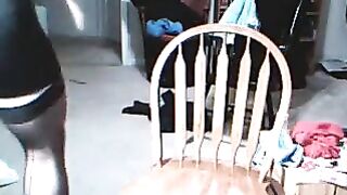 The guy got excited after putting on a dress of a girl