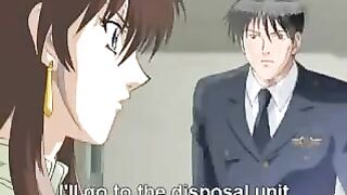 The eyes of the hentai girl are fixed on her lover’s cock