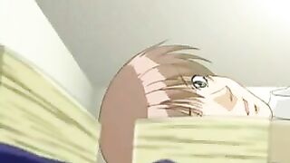 The eyes of the hentai girl are fixed on her lover’s cock