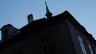 Red-haired female masturbates, legs spread and shows her lustful body