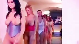 Gangbang with a girl with big and beautiful natural tits