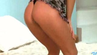 A young Russian lesbian shows her body to the camera