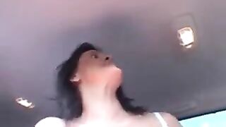 Three cool guys brought a whore to the forest and fucked her