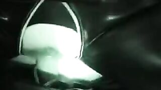 The husband and wife are having fun in latex costumes