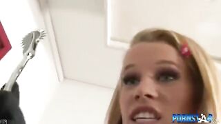 A woman with a huge cock, penetrating the wrong man in the ass