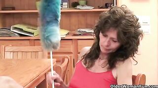 A mature woman plays with her pussy in the hottest way