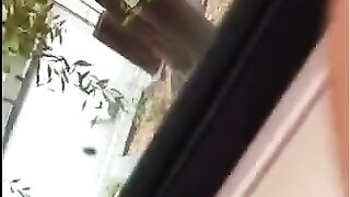 He might as well jerk off his big cock right on the street