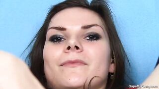 The girl came to porn casting in stockings and panties to show her skills