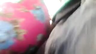 A guy is masturbating on the riser right in the bus