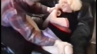 Babe fucked by a hard dick of a motorcyclist
