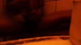 The girl washed in the shower, then continued to enjoy herself