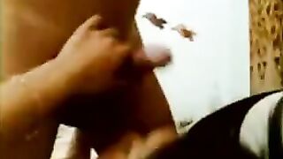 An Asian guy was fucked hard in his hotel room