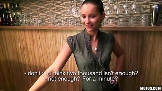 Pretty bartender agreed to have sex and she was fucked