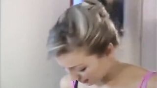 She was so slutty she let two guys fuck her by earpiece