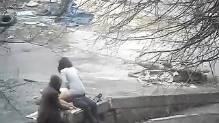 A peeping guy photographed sex of cute babies on the city streets