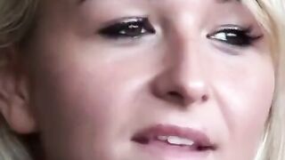 Babe licks the guy's cock after anal sex