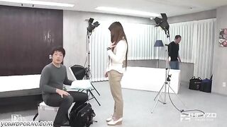 Brunette Asian teen gets fucked at the casting couch