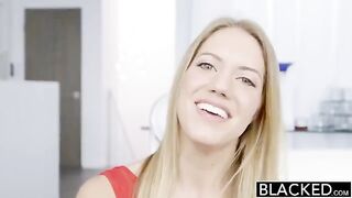 Long black cock for every hole of the blonde beauty