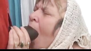 Sexy grandma fucked by a negro with an enormous cock