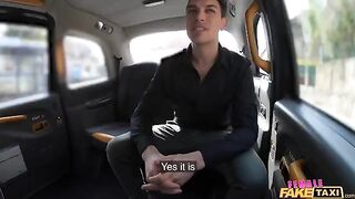 The girl is a taxi driver in an alternate universe. She's got huge boobs