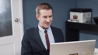 The secretary is being fucked by her boss in the office
