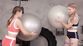 Passionate lesbians are engaged in gentle caresses of each other’s sweet pussies