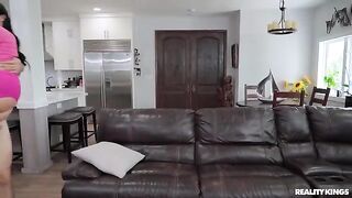 Take My Package, a steamy brunette scene with big tits action