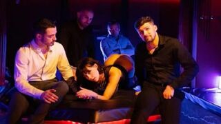 Babe Whitney Wright in a submissive role, fucked by many guys at a wild party