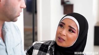 A girl is having fun with her boyfriend, but things get awkward