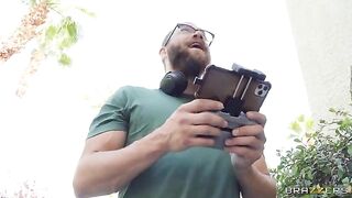 Pervert dude climbed into the window and got his dick sucked off