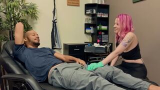 Fun with a tattooed black girl