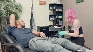 Fun with a tattooed black girl