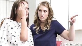 A girl was treated by a doctor for her problem in this video