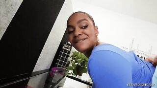 A girl is shadowing her coworker and masturbating in the office