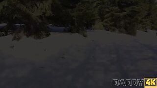 A man had sex with his wife on the sled by the fireplace