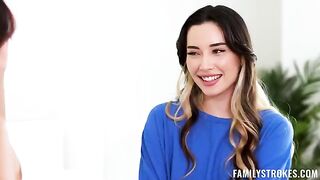 A girl with a beautiful body gets fucked by two guys in an intense FFM threesome
