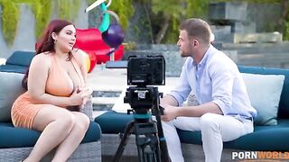 Natasha Nice gets her asshole gapped during an interview
