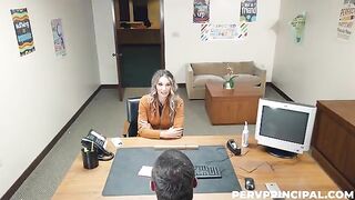 The druggie is fucking on the office table