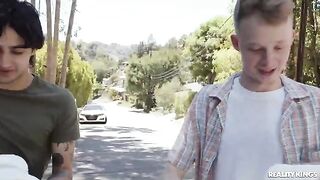 The Lil Humper Gang has sex with a hot mature blonde in a steamy threesome