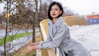 A quiet little Russian babe got banged outdoors