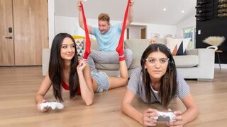 My boyfriend fucked me in the room with my gamer friends