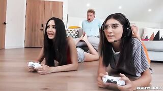 My boyfriend fucked me in the room with my gamer friends