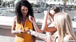 A group of sexy girls playing strip cards