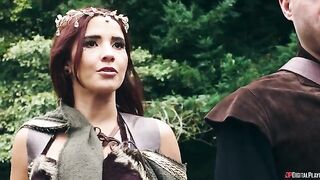 The Vikings celebrate their victory with a group of stunning women