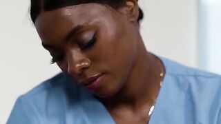 A black woman is massaging her girlfriend’s body, and it becomes very sensual