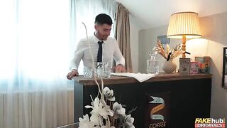 A guy has long dreamed of finishing in the mouth of a stunning blonde